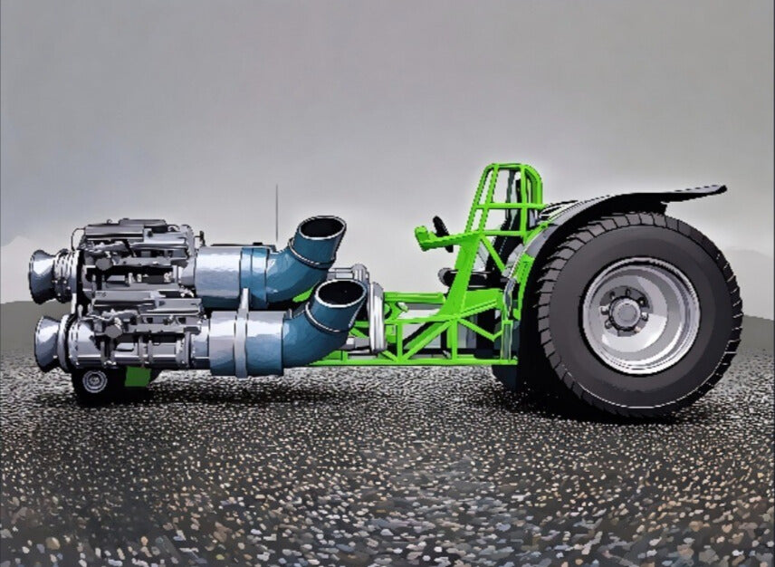 4 Jet Engine Pull Tractor - Jus Plane Fuelish